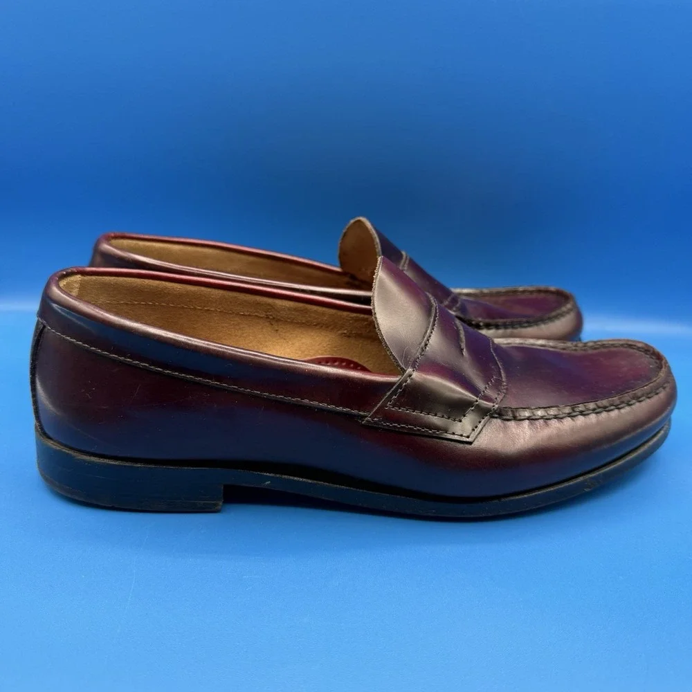G.H. Bass & Co. Weejuns Burgundy Leather Penny Loafers Men's Size 9.5 EE